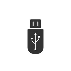 Usb drive icon isolated on white. Vector illustration