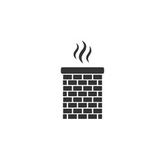 Vector chimney icon in flat style