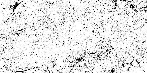 Grunge old detailed black abstract texture. Dots, spots, splashes, ink. Vector background.