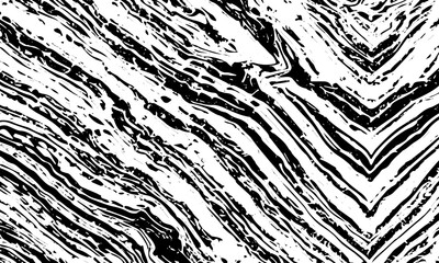 Grunge old detailed black abstract texture. Lines, veins, cracks. Vector background.