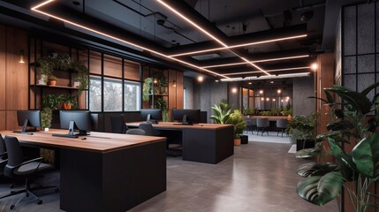 Modern workspace of young entrepreneurs and startups.