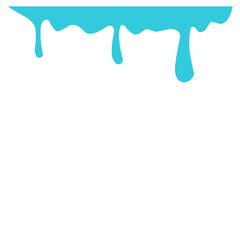 colorful Paint drop falling isolated