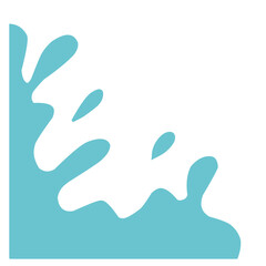 Paint drips. Blue paint liquid. Ink drop. Blue ink stain.