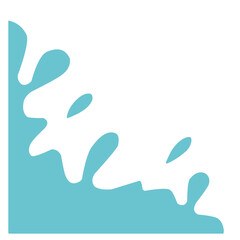 Paint drips. Blue paint liquid. Ink drop. Blue ink stain.