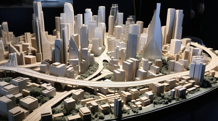 3D urban modeling, urban simulation of a city