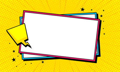 Comic cartoon frame scene background template