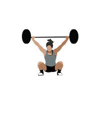 girl lifting weights