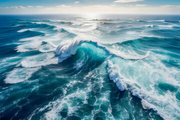 Turbulent waves of the sea