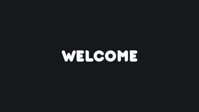 Welcome Screen background Footage Video, marketing. Loop animation, cartoon, clip art, illustration, vector in red color. Time lapse. jingle.