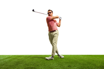 In singular moment frozen in time, essence of golfing perfection encapsulated, revealing profound dedication and finesse of player.