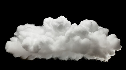 Big and long cloud on black background. made with generative ai