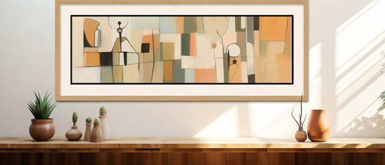 Contemporary Interior with Art, 
