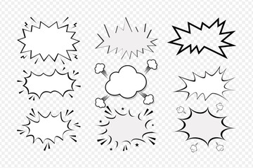 comic speech bubble Set
