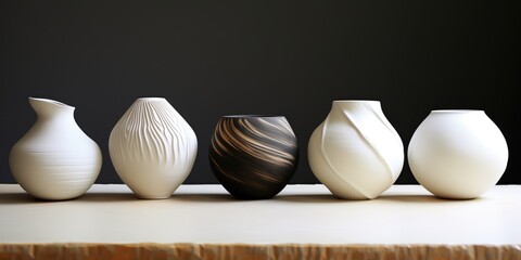 Fototapeta na wymiar Artistic Creations From Ceramics Class Showcasing Various Techniques