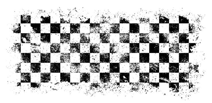 Surface grunge checkered background monochrome