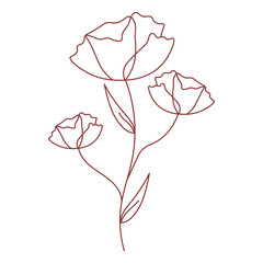 Aesthetic Line Flower