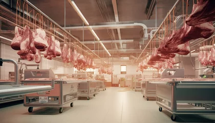 Fotobehang Meat Processing Plant Produces various meat products © IMRON HAMSYAH