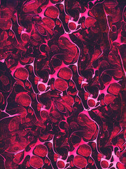 marbling art red tulip drawing pattern