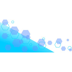 Obraz premium Hexagon Transparent Corner