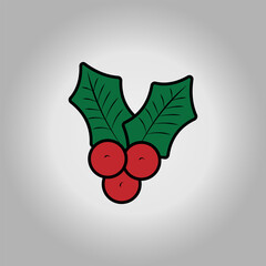 Christmas mistletoe vector design
