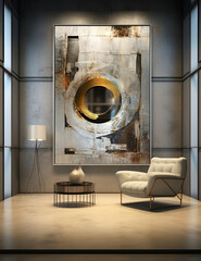 Contemporary Interior with Art, interior of a hotel