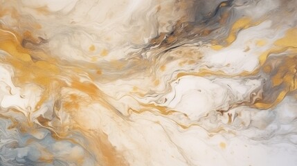  an abstract painting of a yellow and white swirl with a black background.  generative ai