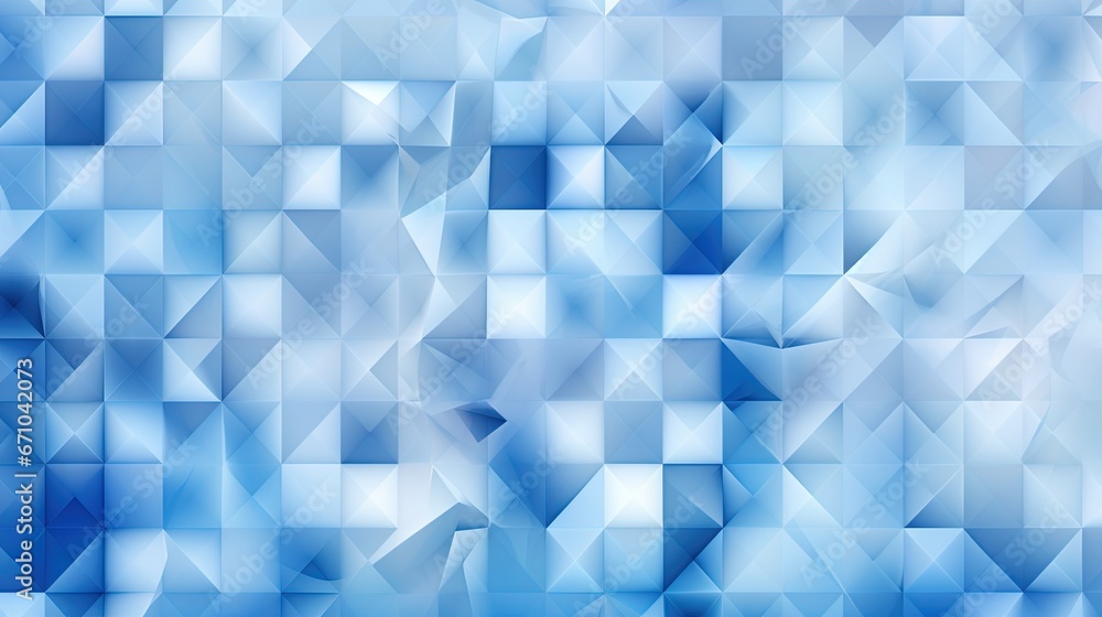 Poster a blue abstract background with a lot of small triangles in it. generative ai