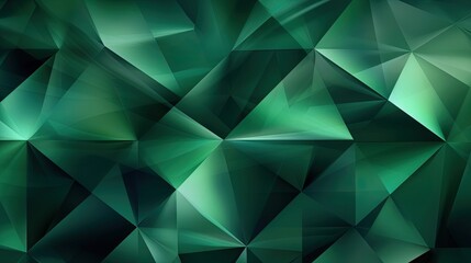 Fototapeta na wymiar a green abstract background consisting of triangular shapes and lines of varying sizes. generative ai