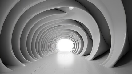  a tunnel with a light at the end of the tunnel.  generative ai