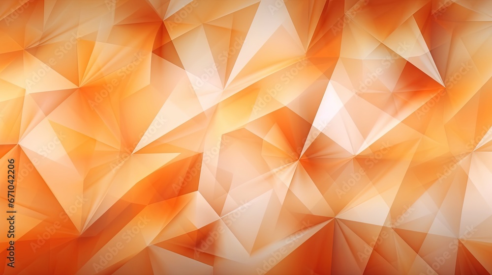 Poster an orange and white abstract background with a variety of shapes. generative ai
