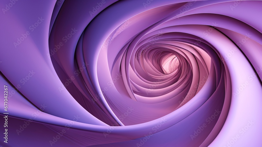 Poster an abstract purple background with a spiral design in the center. generative ai