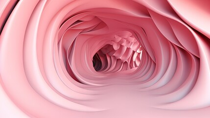  an abstract pink background with a spiral design in the center.  generative ai