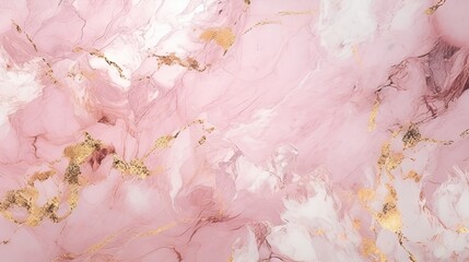  a pink and gold marble wallpaper with gold foil accents.  generative ai