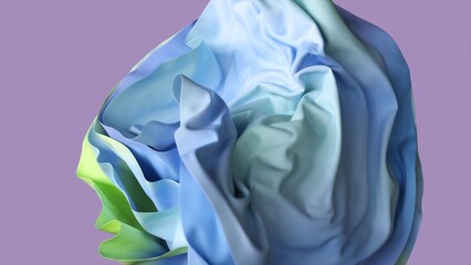 Abstract cloth background simulation. 3d illustration