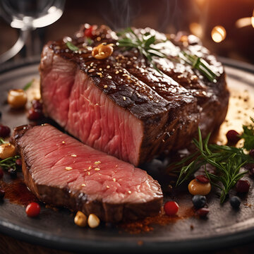 Juicy Steak Platter, food photography, beef steak, beef photography, beef meat, meat restaurant