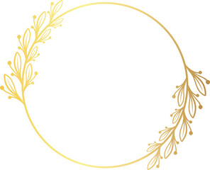 Luxury leaf circle for wedding