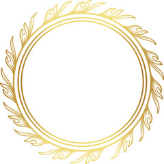 Luxury leaf circle for wedding