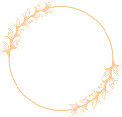 Fototapeta na wymiar Luxury leaf circle for wedding