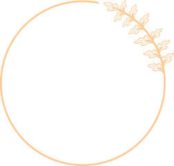 Luxury leaf circle for wedding