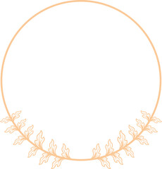 Luxury leaf circle for wedding