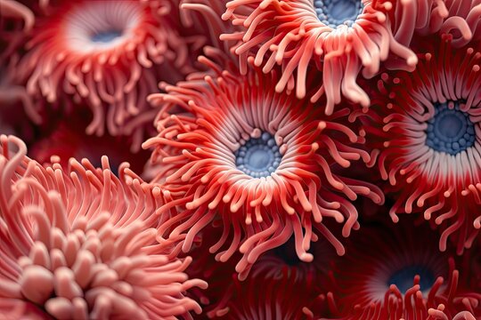 Anemone actinia texture underwater reef sea coral