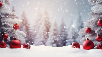 Fototapeta na wymiar Beautiful festive Christmas snowy background