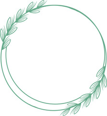 Fototapeta na wymiar Luxury leaf circle for wedding