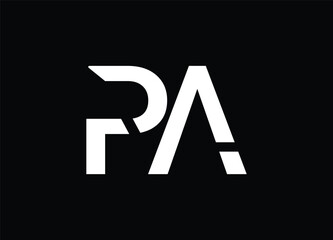 pa letter logo and monogram logo