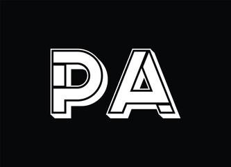 pa letter logo and monogram logo