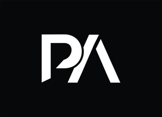 pa letter logo and monogram logo