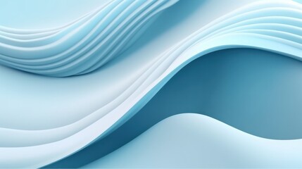 Fototapeta premium Luxury futuristic 3D abstract blue curved background. Shine gradient illustration, minimal. Digital luxury drawing for interior design, fashion textile, wallpaper, website