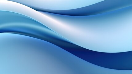 Luxury futuristic 3D abstract blue curved background. Shine gradient illustration, minimal. Digital luxury drawing for interior design, fashion textile, wallpaper, website