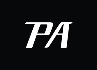 pa letter logo and monogram logo