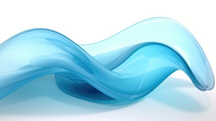 Luxury futuristic 3D abstract blue curved background. Shine gradient illustration, minimal. Digital luxury drawing for interior design, fashion textile, wallpaper, website